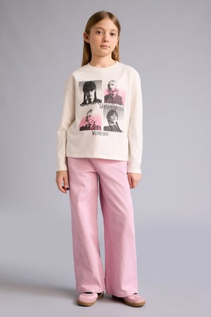 DeFacto %100 Pamuk Wıde Leg Gabardin Pantolon Kız Çocuk G0607A826SMPN171