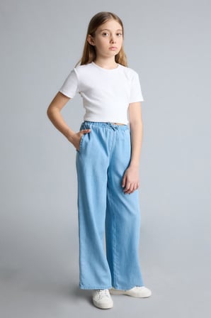 DeFacto Geniş Paça Jean Pantolon Kız Çocuk G0249A826SMNM63