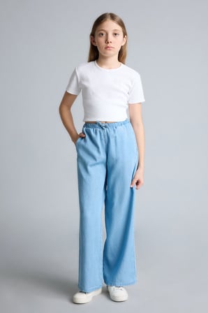 DeFacto Geniş Paça Jean Pantolon Kız Çocuk G0249A826SMNM63