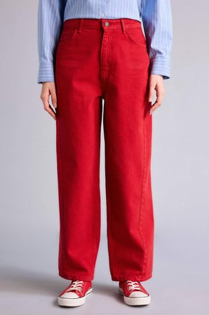 DeFacto %100 Pamuk Baggy Fıt Normal Bel Gabardin Pantolon H0088AX26SPBR466