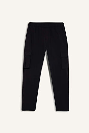DeFactoFit Standart Fit Kargo Cepli Standart Paça Dokuma Sporcu Jogger