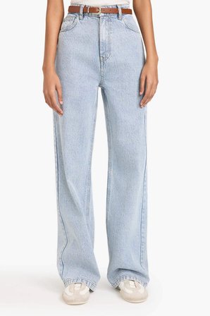 DeFacto 90's Wıde Leg Yüksek Bel Düz Paça Uzun Jean Kar Yıkamalı Pantolon G4924AX26SMNM39