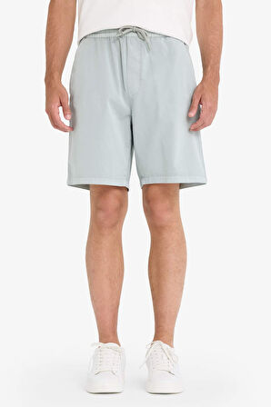 Relax Fit Gabardin Bermuda Şort