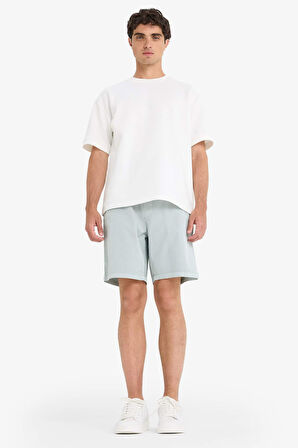 Relax Fit Gabardin Bermuda Şort