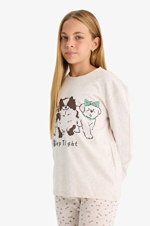 Kız Çocuk Regular Fit 2'li Pijama Takımı