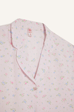 Regular Fit Kısa Kollu 2'li Viskon Takım -Fall in Love