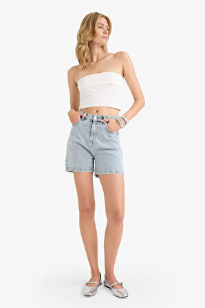 Regular Fit Jean Şort