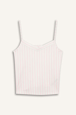 Fall in Love Regular Fit V Yaka Askılı Üst