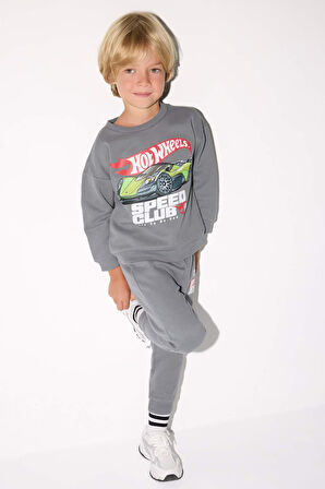 Erkek Bebek Hot Wheels 2'li Takım Sweatshirt Eşofman Altı
