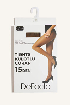 Kadın Açık Kahve 15 Denye Külotlu Çorap