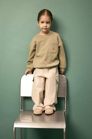 DeFacto Baskılı Waffle Sweatshirt Erkek Bebek G6386A526SPKH96