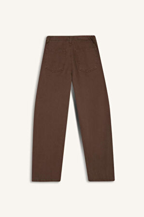 Kız Çocuk Balloon Fit Oval Paça Gabardin Pantolon