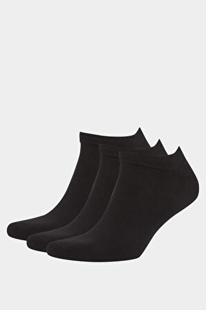 Erkek Dikişsiz 3'lü Bambu Patik Çorap