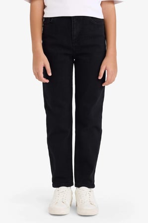 Defacto B5445A8NM40 Siyah Straıght Fıt Standart Paça Basic Düz Jean Pantolon Erkek Çocuk