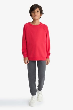 Erkek Çocuk Regular Fit İnce Sweatshirt Kumaşı Pantolon