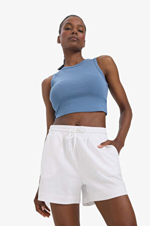DeFactoFit Crop Top Bisiklet Yaka Modal Sporcu Atlet E2939AX25SMIN34