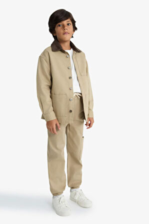 Erkek Çocuk Kargo Jogger Paça Gabardin Okul Pantolonu