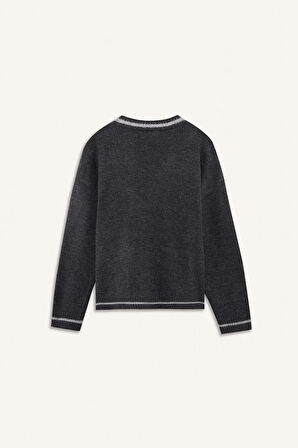 Okula Dönüş Coool Oversize Geniş Kalıp V Yaka Hırka