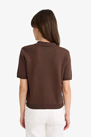 Regular Fit Polo Yaka Triko Hırka