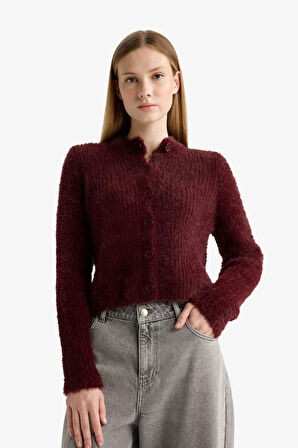Coool Slim Fit Dar Kesim Bisiklet Yaka Triko Hırka