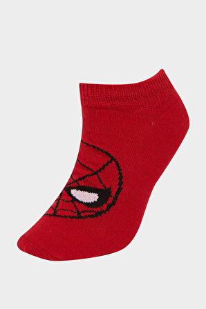 Erkek Çocuk Marvel Spiderman 3'lü Pamuklu Patik Çorap