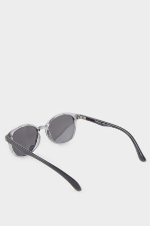 Erkek Çocuk Yuvarlak Gri Plastik Çerçeve Siyah Cam Polarize Güneş Gözlüğü