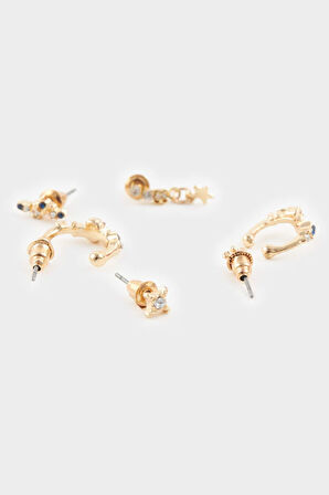 Kadın 6'lı Gold Küpe