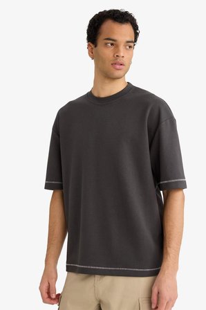 DeFacto Pamuklu Loose Fit Nefes Alabilen Kumaş Tişört C0147AX26SPAR221