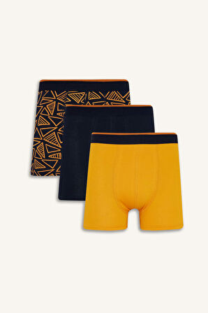 Regular Fit Baskılı 3'lü Boxer