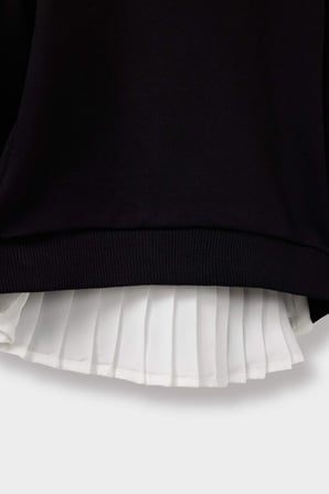 Bisiklet Yaka Baskılı İçi Yumuşak Tüylü Sweatshirt Kız Bebek F5961A525AUBK81