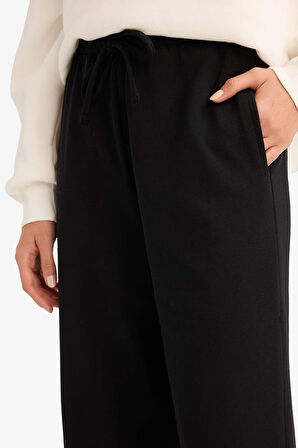 Straight Fit Basic Düz Geniş Paça Pantolon 
