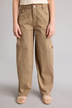 DeFacto Baggy Fıt Gabardin Pantolon Kız Çocuk H1949A826SMKH436