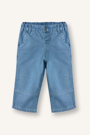 DeFacto %100 Pamuk Beli Lastikli Jean Pantolon Erkek Bebek G6875A526SPNM28