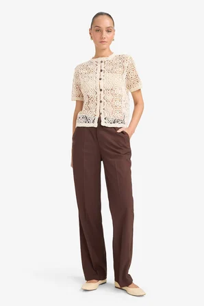 DeFacto Regular Fit Bisiklet Yaka Brode Kısa Kollu Hırka G0487AX25AUBG33