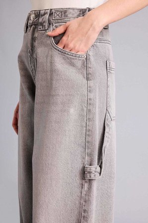 DeFacto Carpenter Fıt Yüksek Bel Düz Paça Uzun Jean Kar Yıkamalı Pantolon G4933AX26SMNM55