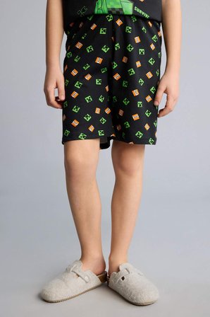 DeFacto %100 Pamuk Regular Fıt 2'li Pijama Şort Tişört Takımı Erkek Çocuk H0371A826SMBK81