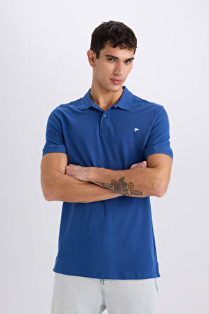 DeFacto %100 Pamuk Slim Fit Dar Kesim Kısa Kollu Polo Tişört D7665AX25SPBE815