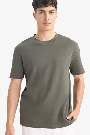 %100 Pamuk Regular Fit Bisiklet Yaka Kısa Kollu Tişört