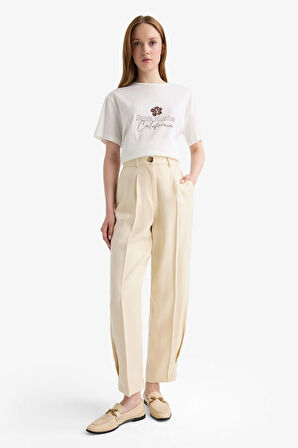 Regular Fit Saten Pantolon