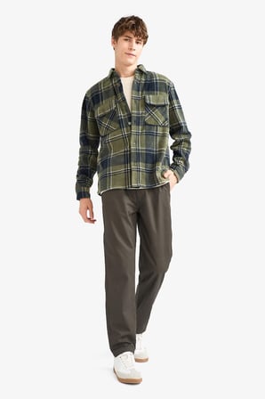DeFacto REGULAR FIT Kareli Polar Gömlek F0104AX25WNKH444