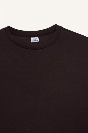 DeFactoFit Oversize Geniş Kalıp Bisiklet Yaka Modal Ultra Soft Sweatshirt