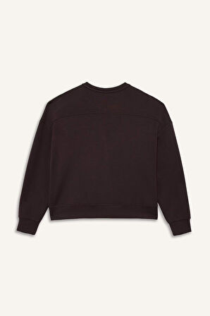 DeFactoFit Oversize Geniş Kalıp Bisiklet Yaka Modal Ultra Soft Sweatshirt