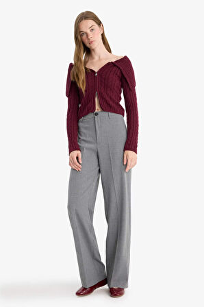 Straight Fit Fleto Cepli Normal Bel Standart Boy Pantolon