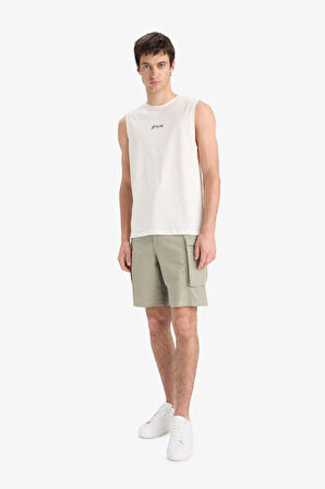 DeFacto Relax Fit Kargo Cepli Bermuda Şort E2207AX25SMKH418