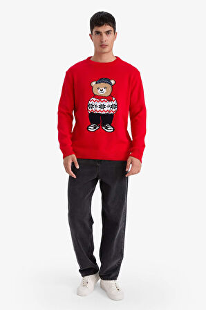 Yılbaşı Temalı Triko Kazak