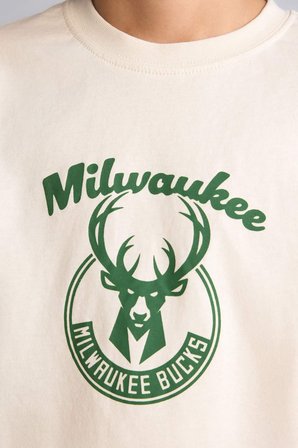 DeFacto %100 Pamuk NBA Mılwaukee Bucks Tişört Erkek Çocuk G7618A826SMER117