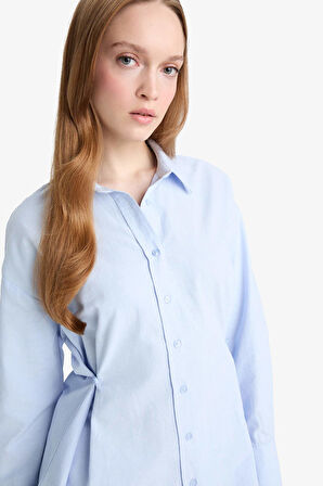 Regular Fit Oxford Uzun Kollu Tunik