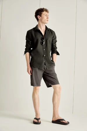 DeFacto %100 Keten Regular Fit Gömlek G0788AX26SMGN827