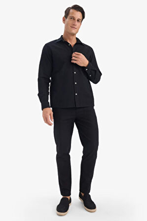 %100 Pamuk Slim Fit Beli Lastikli Keten Görünümlü Cepli Düz Paça Jogger Pantolon