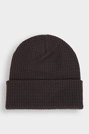 Erkek Etiket Baskılı Triko Bere